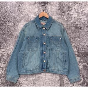 Pilcro Jean Jacket Medium Womens Anthropologie Comeback Boyfriend Denim